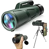 STUCAM 12 X 55 Monokular Teleskop, HD-Teleskop mit 12-facher Vergrößerung, mit BAK4-Prisma, Stativ mit Smartphone-Ständer, ge
