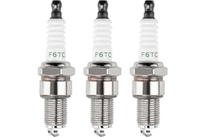VooGenzek 3 Pièces Bougies d'allumage F6TC, Tondeuse Bougie d'Allumage, Bougie d'allumage Borne Solide Remplacer F6TC / F7TC, pour GX120 GX200 GX240 Go Kart Polissage de Travail du Sol de Vélo 168F