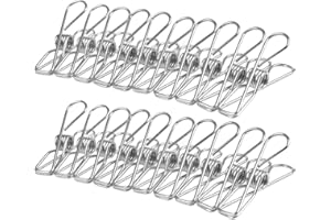 FOCCTS 60 sztuk klipsy na bieliznę ze stali nierdzewnej szczypce kuchenne, łazienka, kuchenka, szczypce, dekoracja, szczypce do zdjęć, rysunek, stal nierdzewna, klips do żywności