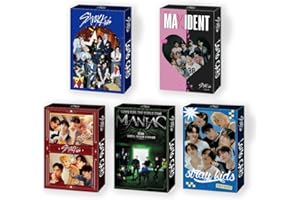 ZHENGGE 5 Pack/150 Pcs Stray Kids Lomo Card Kpop Photocards Greeting Card with Postcards Box
