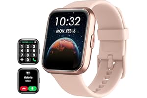 Tensky Reloj Inteligente Mujer con Llamadas y Voz de Alexa, Whatsapp Notificaciones, 1.8" Smartwatch Mujer con SpO2/Pulsómetro/Monitor de Sueño, 110 Modos Deportes, IP68 Regalo para iPhone Android