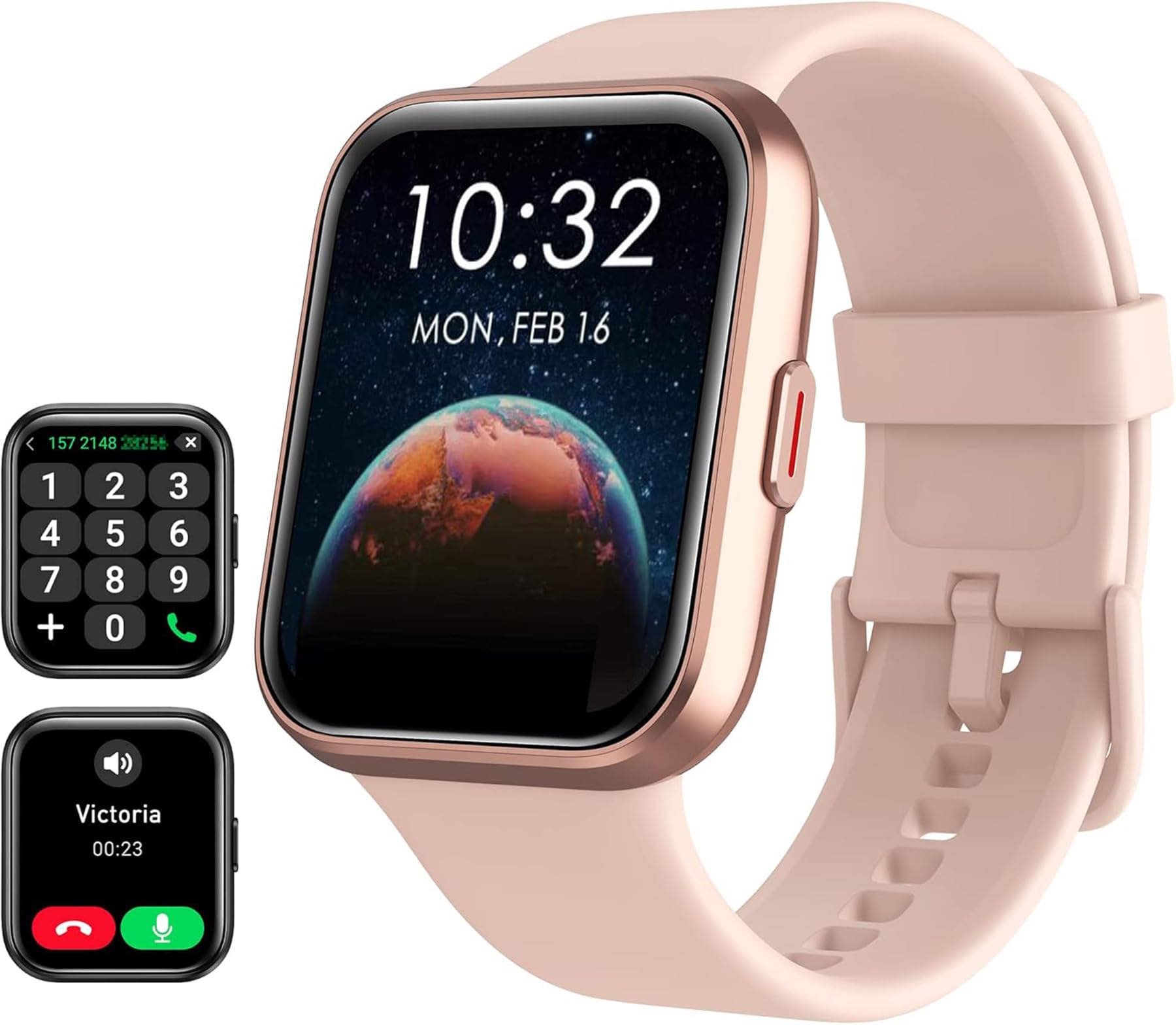 Tensky Reloj Inteligente Mujer con Llamadas y Voz de Alexa, Whatsapp Notificaciones, 1.8' Smartwatch Mujer con SpO2/Pulsómetro/Monitor de Sueño, 110 Modos Deportes, IP68 Regalo para iPhone Android