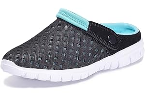 Eagsouni Zuecos Hombres Mujeres Unisex Zapatillas de Playa Sandalias Piscina Vernano Zapatos de Jardín Respirable Malla Casual Pantuflas