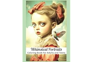 Whimsical Portraits Coloring Book for Adults and Teens: 50 Grayscale Images to Boost Creativity and Mindfulness
