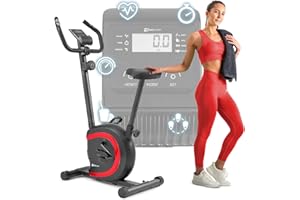 ‎HS HOP-SPORT Hop-Sport Heimtrainer HS-015H, kompakter Hometrainer für Senioren geeignet, Fahrrad ideal für das Training zuhause, Pulssensoren & Anti-Rutsch-Pedale
