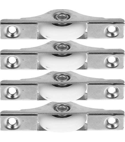 PATIKIL Ruote A Puleggia In Nylon 8x36x4mm Con Cuscinetti 608ZZ – 8 Pezzi, Rulli Trasportatori Per Cassetti, Porte Scorrevoli E Finestre, Bianco