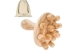 Thérapie de Bois Champignon Bois Masseur Champignon - Real Earth Stories Champignon Professionnel - Masseur Anti Cellulite pour la cellulite et pour modeler et tonifier le corps