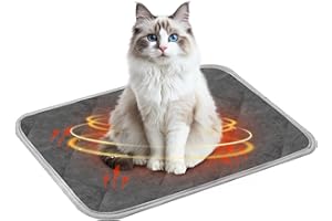 Chumix Tappetino Autoriscaldante per Gatti e Cani, Coperta Riscaldante Domestici Animali, Eco-Friendly Antiscivolo, Coperta Termica lavabile Antiscivolo Cane (S 40X50 cm)