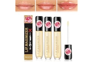 ZANLION Cozzo Lip Plumper, Kiss Beauty Lip Maximizer, Cozzo Vitamin E Lip Plumping Serum Instant Lip Filler Test, Lip Repairing Reduce Lip Fine Lines, Enhances Plump Gloss (3 Pcs)