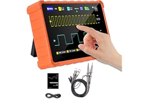 SURLABA Tablet Oscilloscope 2 Channel, 7” Touch Screen Digital Oscilloscope 100Mhz Bandwidth, 1GSa/s Sampling Rate, 240kbit Memory Depth, Auto/Nomal/Single Trigger Mode for DIY, Home Use, Car Repair