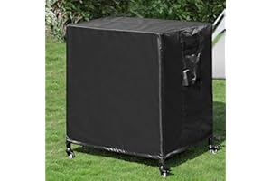 WEASHUME Stainless Steel Grill Cart with Cover Pizza Oven Stand with Water-Proof Cover Trolley Table with Wheels Three-Shelf Movable Food Prep and Work Cart Table Heavy Duty Grill Cart Outdoor 31.5"×24"×35.5"