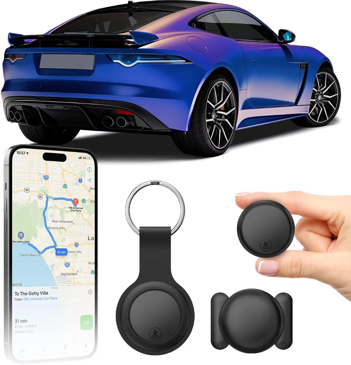 Localizador GPS para Coche GPS Coche localizador Rastreador 2026 Magnético Rastreador GPS,Seguimiento en Tiempo Real para vehículo,Niños, Mascotassin suscripción/SIM(Compatible con Android e iOS)