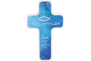 Butzon & Bercker Kinderkreuz Gott segne und beschütze Dich Holzkreuz 18 cm Geschenkverpackung