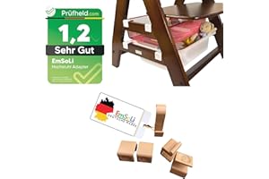 [ TEST SEHR GUT, NOTE 1.2 *]EmSoLi Adapter Braun + 1x Haken für Ikea Trofast Box Korb Drahtkorb - kompatibel mit Hauck Alpha, Alpha Plus, Beta Baby Hochstuhl - Hochstühle Kinderstuhl Zubehör Kinder