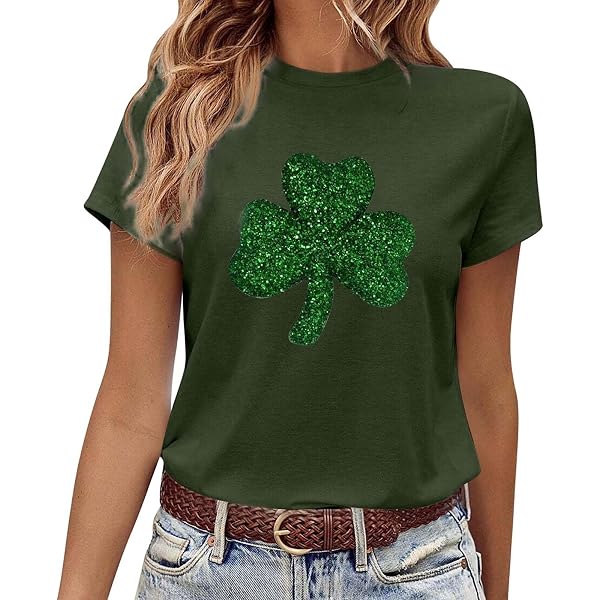 T-shirt Divertente San Patrizio 'FECK OFF' Con Trifoglio - Gildan Heavy Cotton - Unisex E Bambini