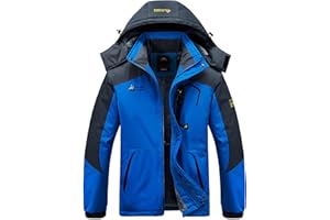 WILLONG Men's Waterproof Fleece Ski Jacket Windproof Outdoor Warm Winter Coats