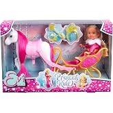 Simba, 105733701, Evi Love Prenses S&uuml;r&uuml;ş Eğlencesi, Prenses Evi ve &Ouml;zel Kıyafeti, Kış Kızağı & Atı ile Birlikte, Prenses Akse