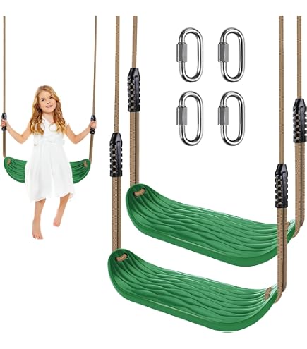 Balançoire pour enfants à corde réglable avec dossier haut et barrière de sécurité en forme de T, rouge, pour une utilisation intérieure et extérieure | Leroy Merlin