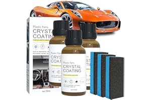 MATAME Kunststoffteile Kristalline Beschichtung, 2024 New Car Plastics Restorer, Auto-Kunststoff-Restaurator, Auto-Plastikteile-Renovierungsmittel, Crystal Coating Kunststoff (3 Stück)