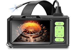 CHEFYUPER Borescope,Inspection Camera with 10 Lights,Triple Lens Endoscope Camera,1080P,Endoscope Inspection Camera with 4.3 Inch Screen,IP67 Waterproof Camera,16.5ft Flexible Snake Cable,32GB TF Card