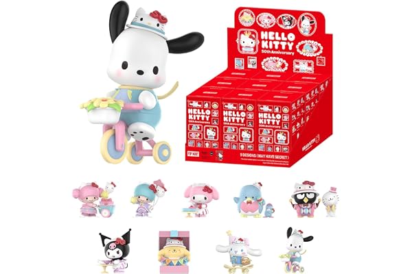 POP MART Sanrio Characters Hello Kitty 50th Anniversary Series Figures Pop d’Action Figurines Anime de Jouet Figure à Collectionner Cadeaux Créatifs Whole Set