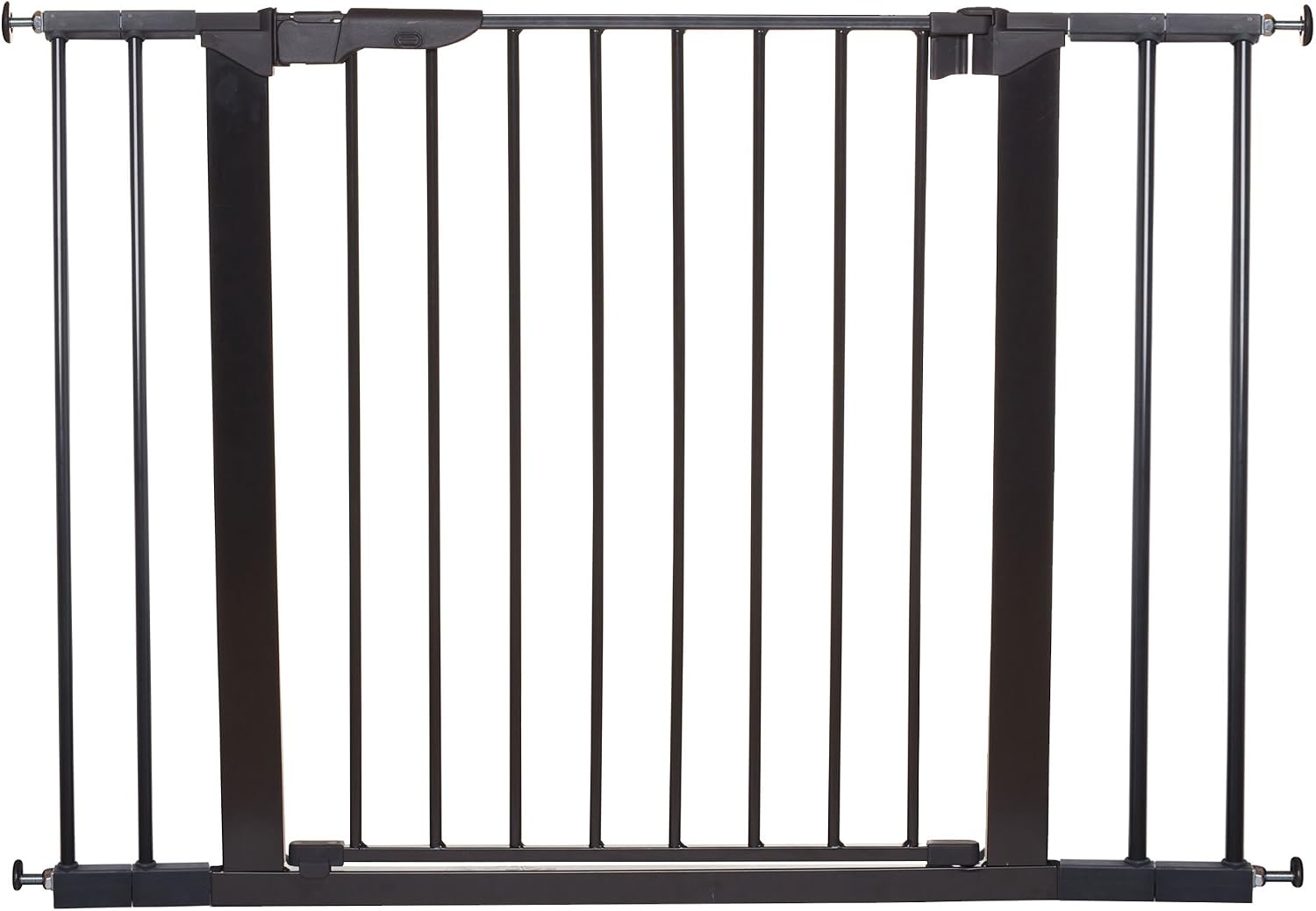 BabyDan Protector de escalera Premier de 99-106,3 cm, extra ancho, para bebés, metal negro, fabricado en Dinamarca (protector para perros)