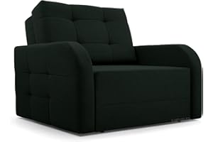 ‎MB-MOEBEL mb-moebel Sofa Sessel mit Schlaffunktion Schlafsessel Gästebett Klappsofa Bettfunktion mit Bettkasten Couch Sofagarnitur Salon Jugendzimmer - Porto 80 - Dunkelgrün (BRAGI 78)