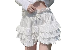 CHICTRY Femme Pantalon Victorien Eté Renaissance Culotte Bouffantes Lolita Pumpkin Short à Volants en Dentelle Vintage Bloomer Pants Court Vêtement D'intérieur S-XXL