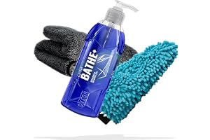 detailmate bilvårdsset: GYEON Q²M Bathe+ 400ml bilschampo + tvätthandske + mikrofiber torkduk 1000GSM