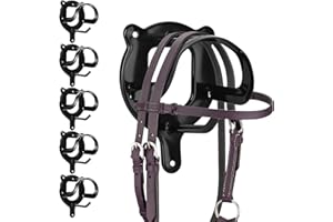 MLIJZARD 6Pcs Heavy Duty Horse Bridle Racks, Steel Bridle Hook Bracket Halter Hanger, Wall Mounted Tack Storage Organizer for Horse Barn and Tack Room, Perfect for Horse Halter and Bridle Storage