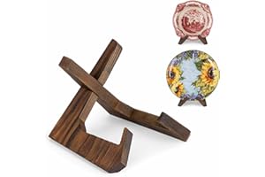 ANBOXIT Soporte Platos, Soportes para Cuencos de Exhibición, Soporte de 4,5 Pulgadas, en Madera, para Grandes Cuencos Profundos, 15,2 x 13,6 x 11,6 cm (Para Cuencos < 8,9 cm de Profundidad)