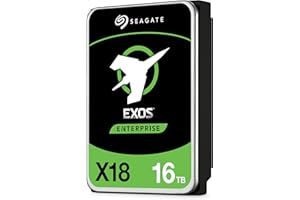 Seagate Exos X18, 16 To, Disque dur interne d’entreprise HDD, CMR 3,5'', Hyperscale SATA 6 Go/s 7200 TR/Min 512e 4Kn Fast Format Faible Latence avec Cache amélioré Référence (ST16000NM000J)