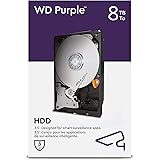 WD Purple 8 TB interne Festplatte 3.5" HDD für Videoüberwachung – AllFrame AI – 360 TB/Jahr, 256 MB Cache, 7.200 U/min