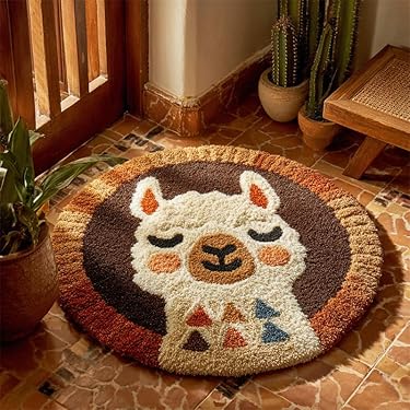 N.LANSHAN DIY Knüpfteppich Set Mit Faultieren - 100x140cm Vorgedruckt - Knüpfkissen Für Anfänger