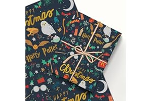 Bonamana 5 hojas de papel de regalo de Harry Potter, 51 x 75 cm, papel de estraza duradero Harry Potter, paquete de papel de regalo para cumpleaños infantiles, fiestas, decoración festiva (fiesta de
