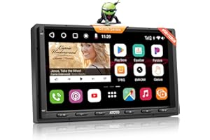 ATOTO S8 7" QLED 6G+128G Radio Android 2 DIN GPS Coche, CarPlay & Android Auto inalámbrico, 4G Integrado, Tethering vía WiFi/BT/USB, 2 Bluetooth con aptX HD, Seguimiento GPS, DSP, SCVC&LRV, S8G2A79UN