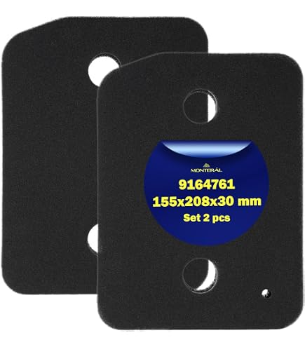 DL-pro Filtro Schiuma Per Asciugatrice 230x115x13 Mm – Sostituisce Whirlpool Bauknecht 481010716911, 2 Strati, Per Pompa Di Calore