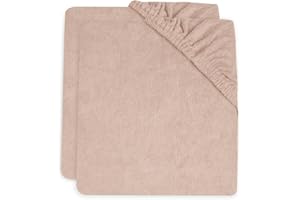 Jollein Wickelauflagenbezug - Wild Rose - 2er Pack - 50x70cm - Baumwollfrottee - Bezug Wickelauflage - Altrosa