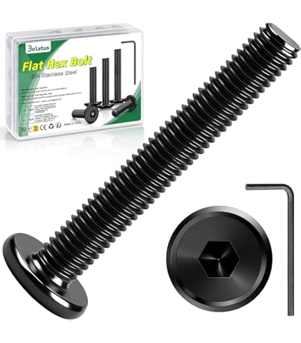 Topnorm24 - M6x16 (20 stuks) lenskopschroeven met flens en binnenzeskant ISO 7380-2 platkopschroeven met flens/bund roestvrij staal V2A A2 (20, M6x16