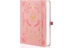 MGGAO Carnet ligné pour homme et femme, journal d'écriture A5 esthétique, carnet ligné pour le travail, les voyages, l'école, 318 pages numérotées, 14,7 x 21,3 cm