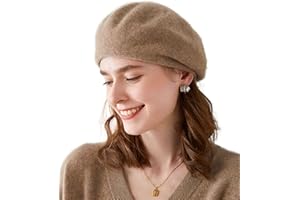 Ailaile Kaszmirowe berety czapki beanie damskie zimowe ciepłe wełna z merynosów modna dzianinowa czapka