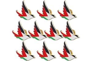 COLLBATH 10 St Emaljerade Palestina Flagga Pins Lätt Metall Brooches för Cardigans Kostymer och Ryggsäckar Palestinsk Natione