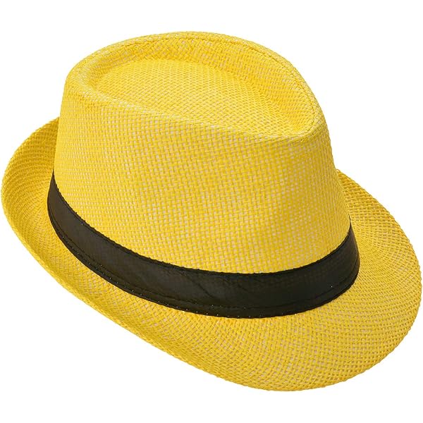 Chapeau Trilby Paille Classic Lipodo – Fabriqué En Italie, Ruban Gros Grain & Passepoil, Protection Soleil Été Élégant Homme/Femme