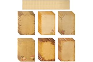 SEASBOES 48 Set Carta da lettere vintage con buste anticate, Buste Vintage, Buste e Carta Stazionaria Vintage, Carta da Lettere, per Scrivere, Stampare, Diploma, Matrimonio Invito Certificato