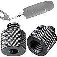 Devenirriche Camera Screw Adapter Thread, 1/4" Male to 3/8" Female and 3/8" Male to 1/4" Adapter Set Tripod Mic Screw Adapters for Camera Monitor, Tripod, Monopod, Ballhead