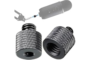 DEVENIRRICHE 2 Stück Gewindeadapter 3/8“ auf 1/4“ & 1/4“ auf 3/8“, Aluminiumlegierung Stativ Schraube Adapter für Kamera, Lautsprecher, Stativ, Mikrofonständer, Kamerastative
