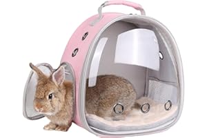 LAIRIES Portable Small Animal Backpack Travel Breathable Pet Carrier Bag Cages for Guinea Pig, Rabbit, Bearded Dragon, Squirrel, Tortoise, Bird, Lizard, Sugar glider