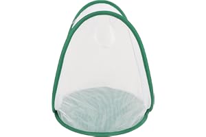 OEBUAFI Insektsbur, Stor Vit och Grön polyesternätmiljö med Blixtlåsdesign och Bärhandtag, för Utfodring Av Fjärilar och Prydnadsväxter