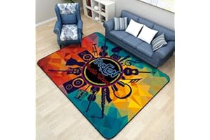 Letshop Alfombra Bateria Antideslizante,Alfombra Bateria Electronica,Alfombra Bateria Acustica,para Bombo Caja Alfombrillas Antivibracion Bateria(140x160cm)