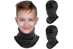 HEGGCOOE 2 Stück Kinder Sturmhaube Winter Winddichtes Fleece Balaclava Warme Gesichtsmaske Skimaske für Jungen Mädchen Outdoor Sports Skifahren, Radfahren